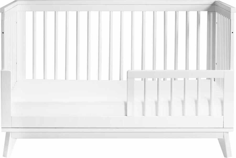 BabyLetto Scoot 3in1 Convertible Crib with Toddler Bed Conversion Kit White
