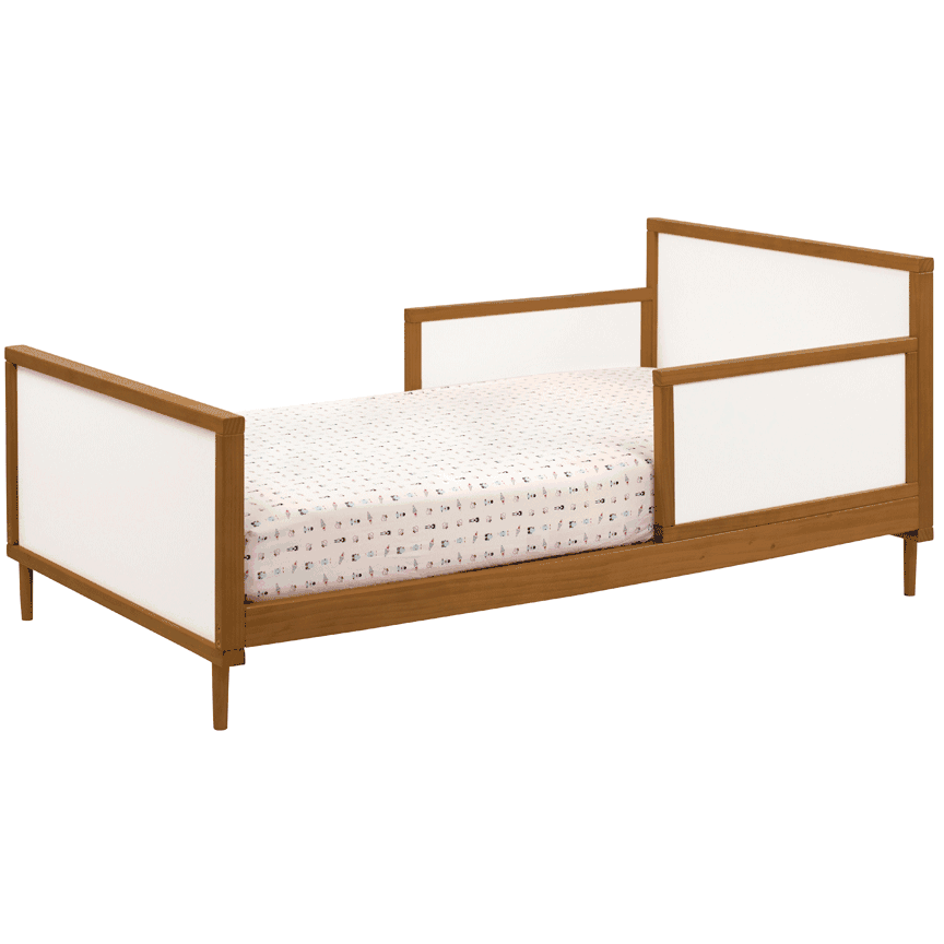 BabyLetto Skip Toddler Bed in White & Chestnut