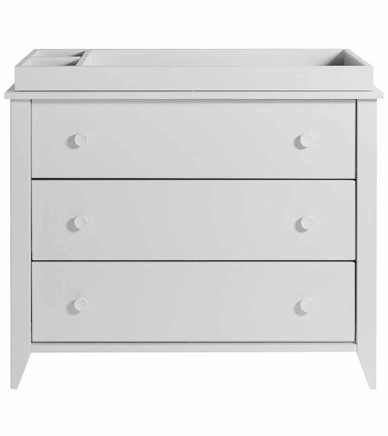 BabyLetto Sprout 3Drawer Changer Dresser KD Light Grey