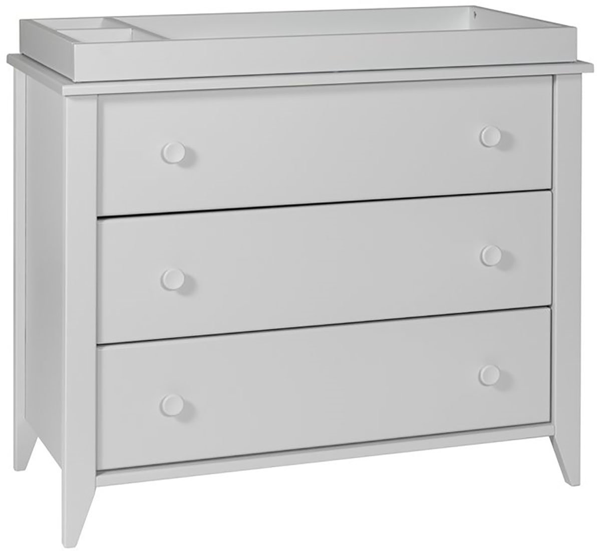 BabyLetto Sprout 3Drawer Changer Dresser KD Light Grey