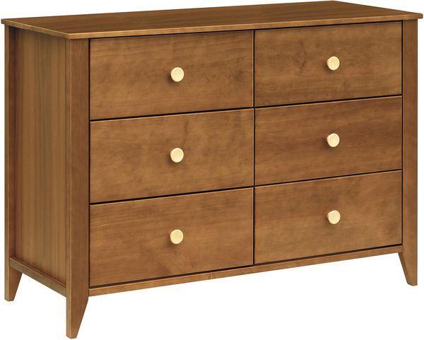 Babyletto Sprout 6-Drawer Double Dresser - Chestnut / Natural