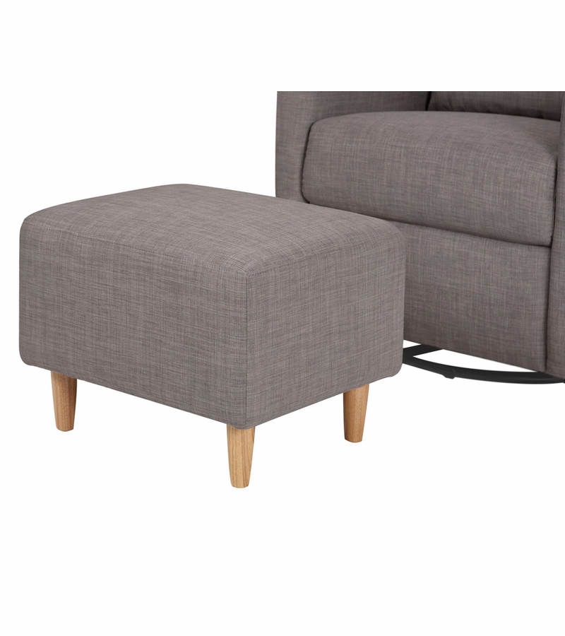 BabyLetto Toco Swivel Glider & Ottoman Grey Tweed