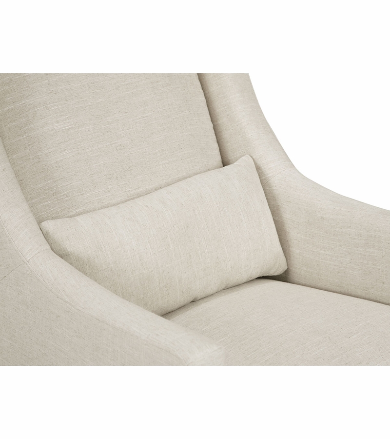BabyLetto Toco Swivel Glider & Ottoman Linen White