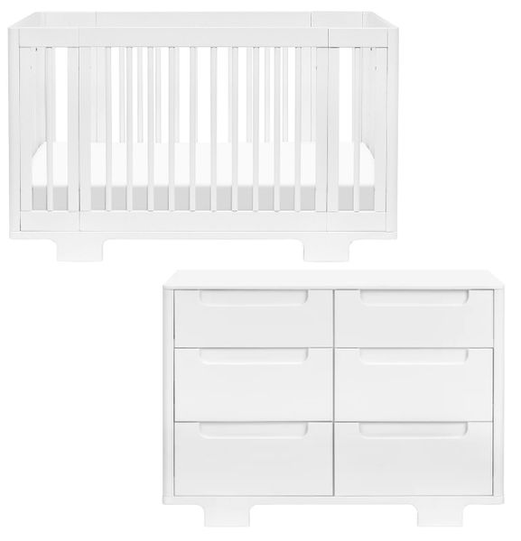 Babyletto Yuzu 8in1 Convertible Crib + 6Drawer Dresser Bundle White