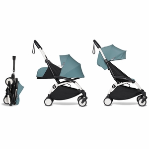 Babyzen YOYO2 Ultra Compact Complete 0+/6+ Stroller - White / Aqua