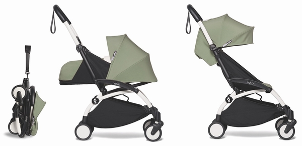 Babyzen YOYO2 Ultra Compact Complete 0+/6+ Stroller - White / Olive
