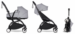 Babyzen YOYO2 Ultra Compact Complete 6+ Stroller with Bassinet - Black / Stone