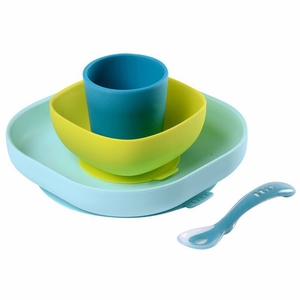 Beaba Silicone Suction Meal Set - Blue