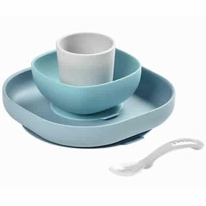 Beaba Silicone Suction Meal Set - Rain
