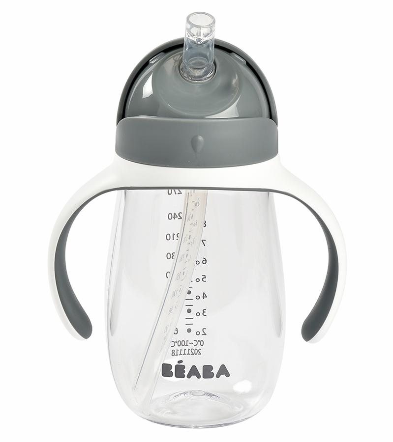 BEABA Straw Sippy Cup Charcoal