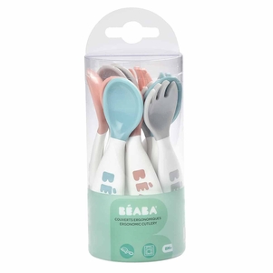 BEABA Toddler Self Feeding Cutlery, Set of 10 - Breeze