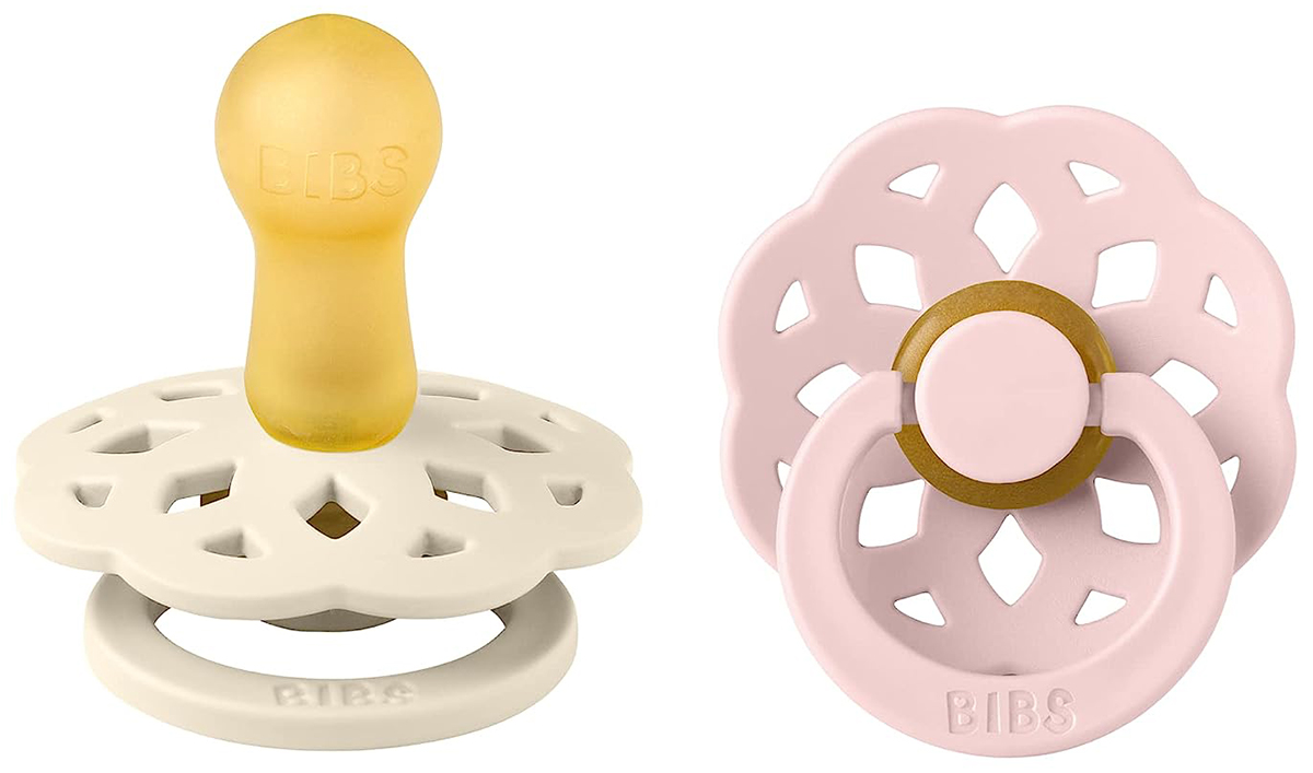 BIBS Boheme Pacifier, Pack - Ivory/Blossom - (6+ m)