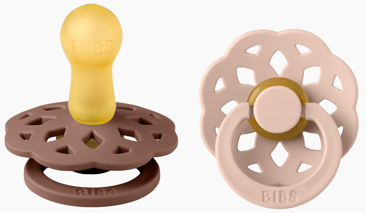 BIBS Boheme Pacifier, Pack - Woodchuck/Blush - (6+ m)