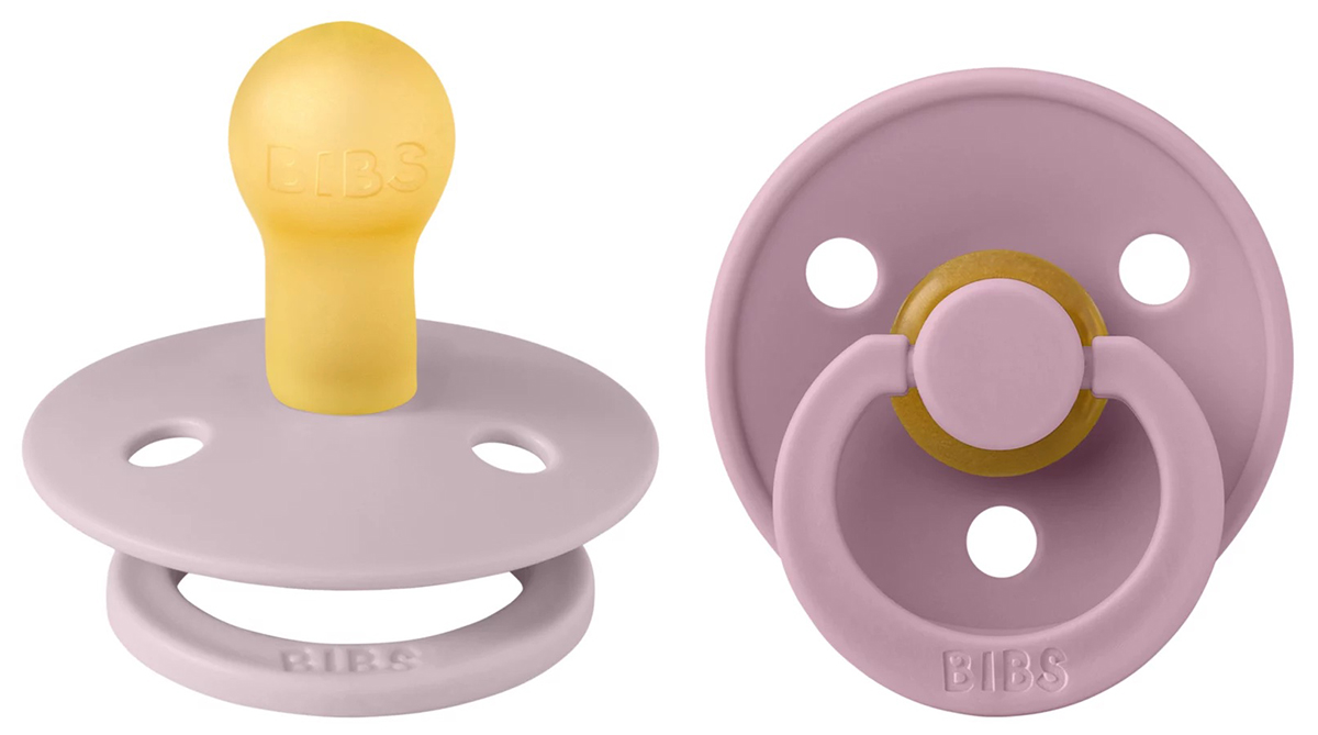 BIBS Original Colour Pacifier, Pack - Dusky Lilac/Heather - (6+ m)
