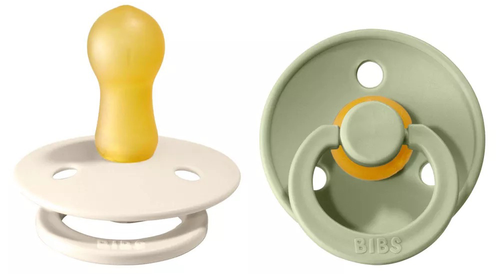 BIBS Original Colour Pacifier, Pack - Ivory/Sage - (6+ m)
