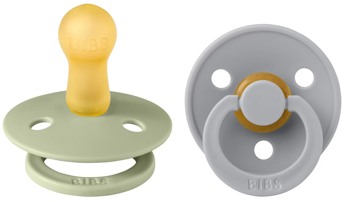 BIBS Original Colour Pacifier, Pack - Sage/Cloud - (6+ m)