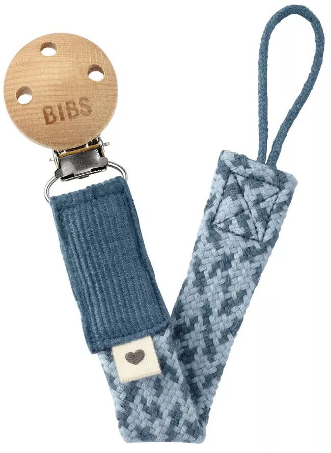 BIBS Pacifier Clip Petrol/Baby Blue