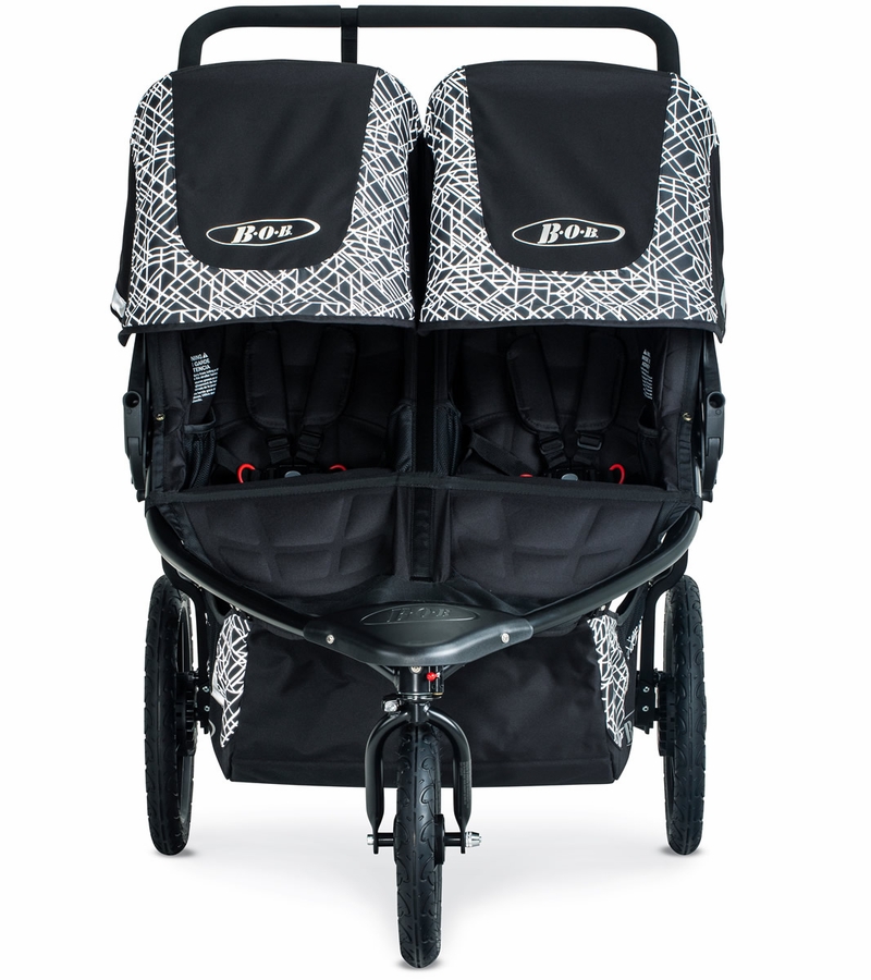 BOB 2019 Revolution Flex 3.0 Duallie Double Jogging Stroller Lunar Black