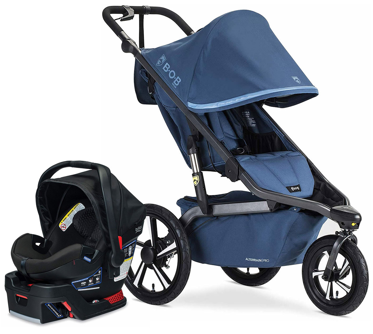 BOB Alterrain Pro Single Jogging Stroller + Britax BSafe Ultra Gen1