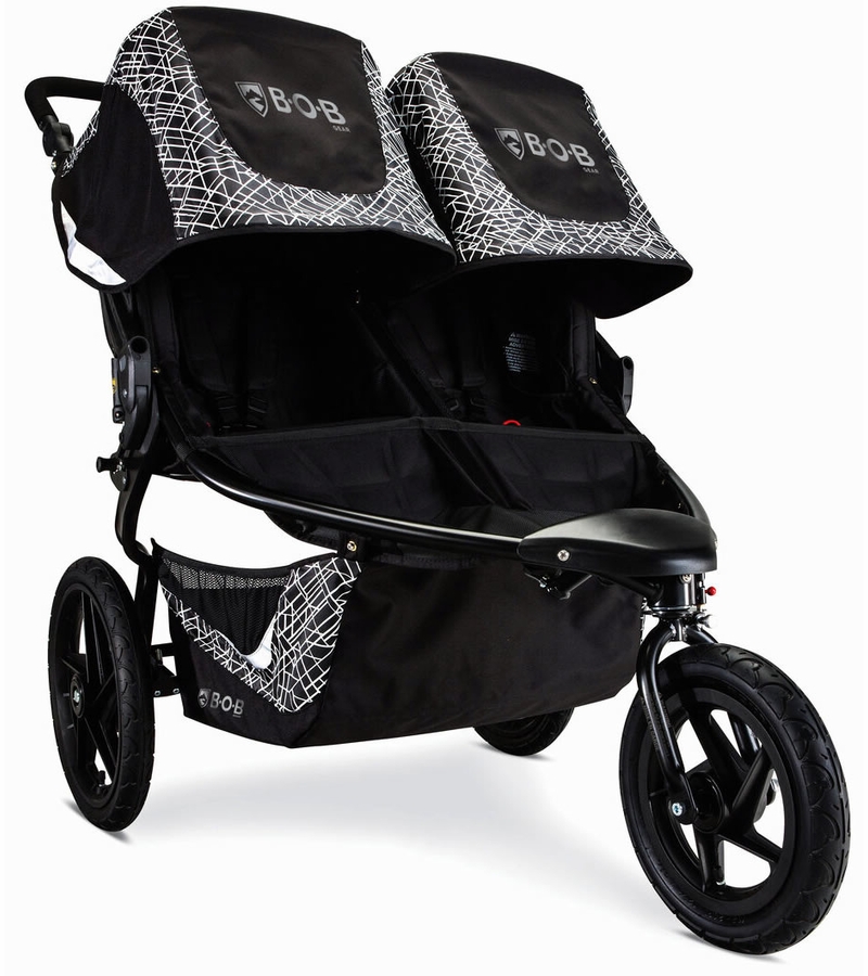 BOB Revolution Flex 3.0 Duallie Double Jogging Stroller Lunar Black