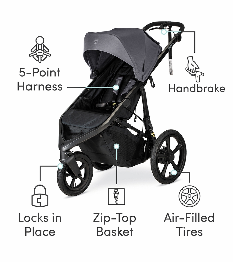 BOB Wayfinder Jogging Stroller Storm