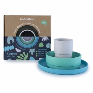 bobo&boo Plant-Based Dinnerware Set - Lagoon