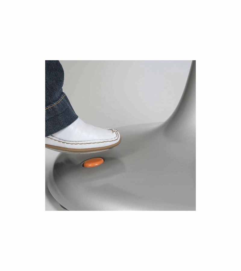 Boon Flair Pedestal Highchair with Pneumatic Lift Blue Seat with White Pad