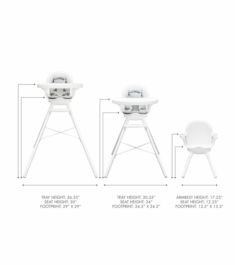 Boon GRUB DishwasherSafe Adjustable Baby High Chair Charcoal