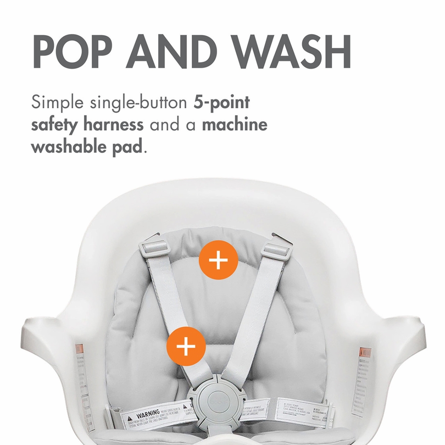 Boon GRUB DishwasherSafe Adjustable Baby High Chair Charcoal