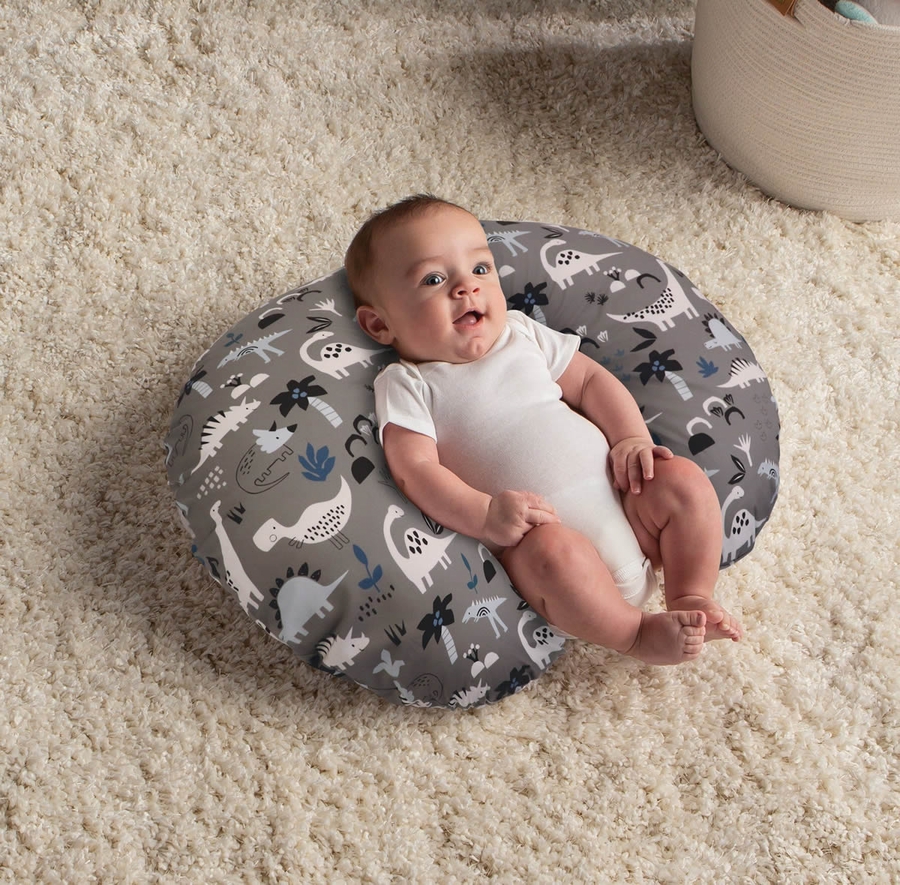 Boppy Original Feeding & Infant Support Pillow Gray Dinosaurs