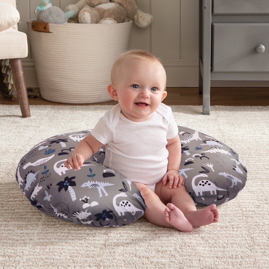 Boppy Original Feeding & Infant Support Pillow Gray Dinosaurs
