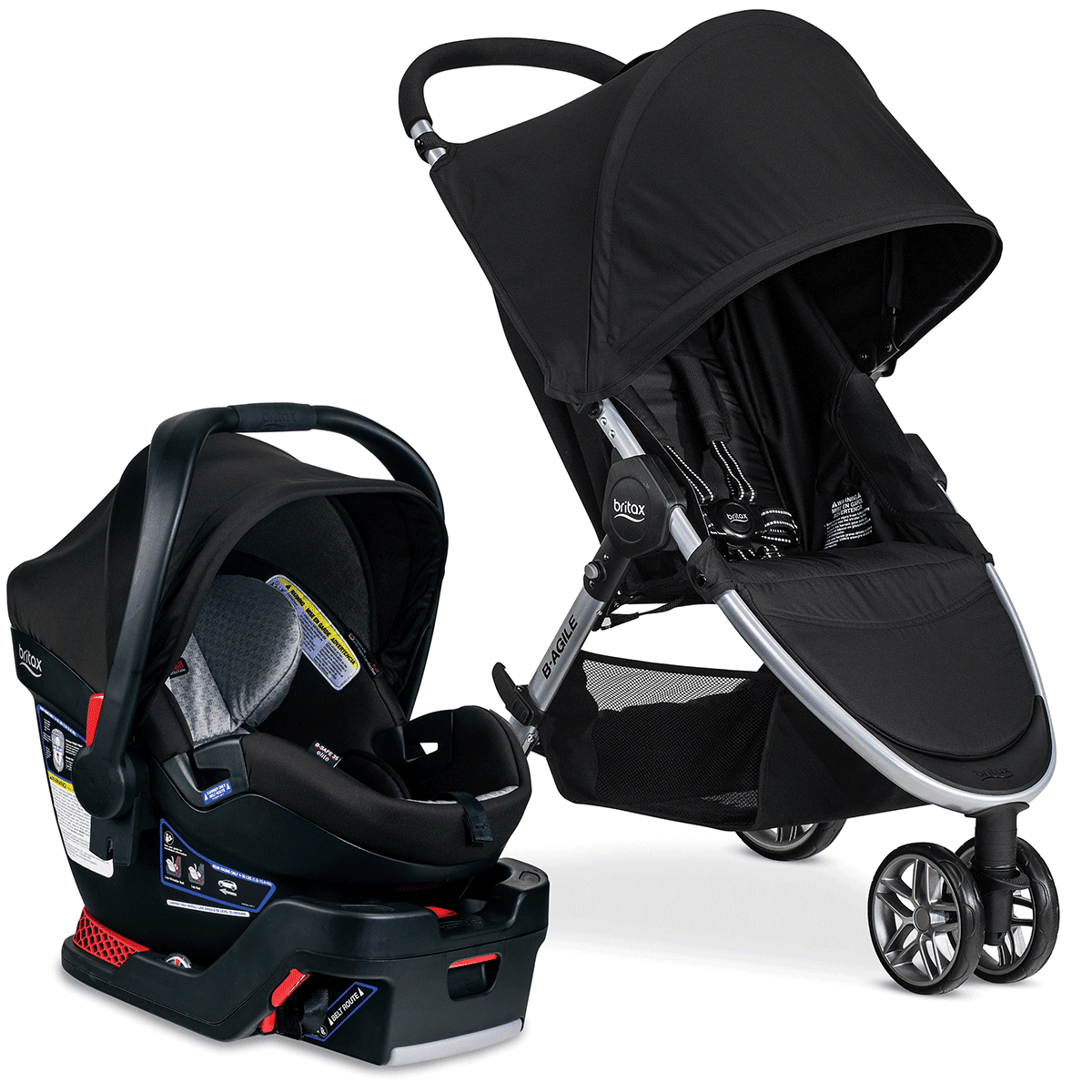 Britax BAgile 3 & BSafe 35 Elite Travel System Solstice