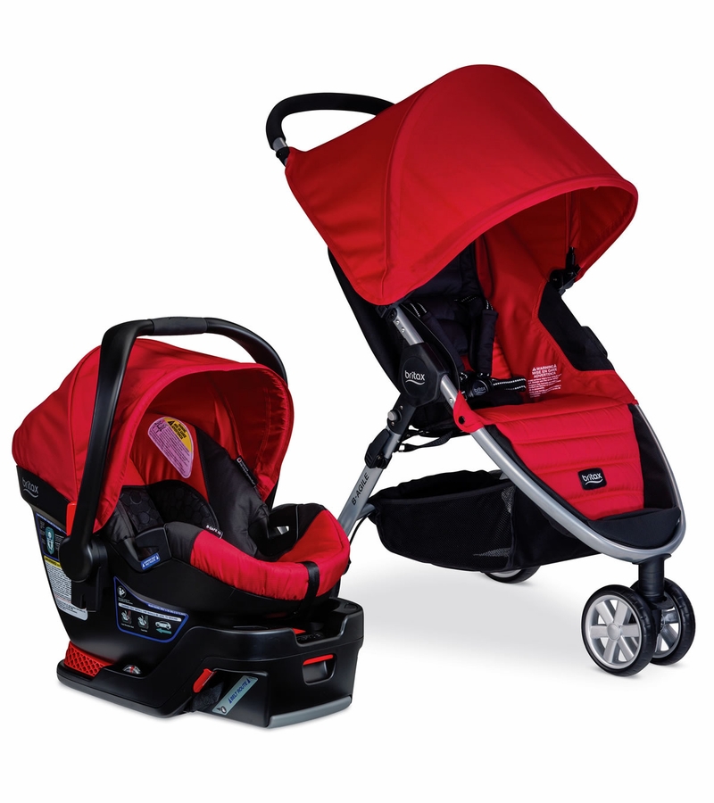 Britax BAgile 3 & BSafe 35 Travel System Red
