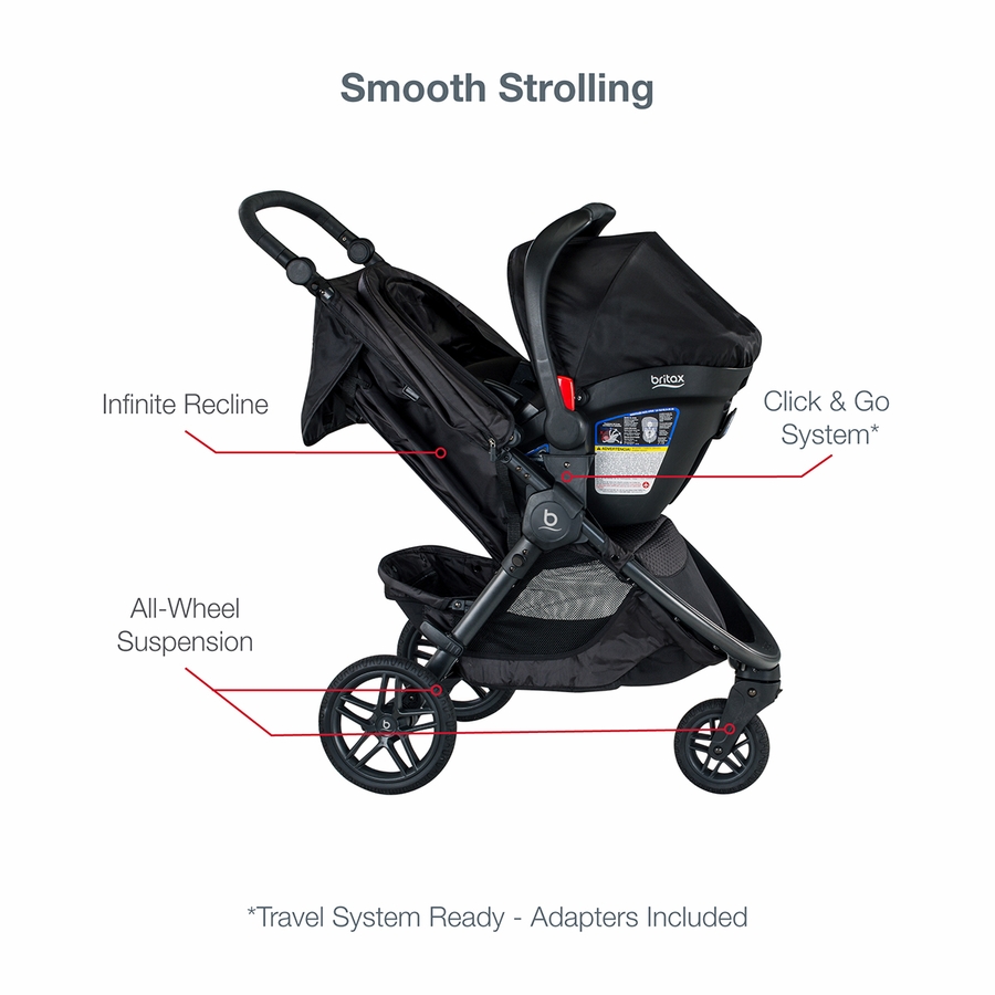 Britax BFree & BSafe Gen2 FlexFit Travel System Midnight