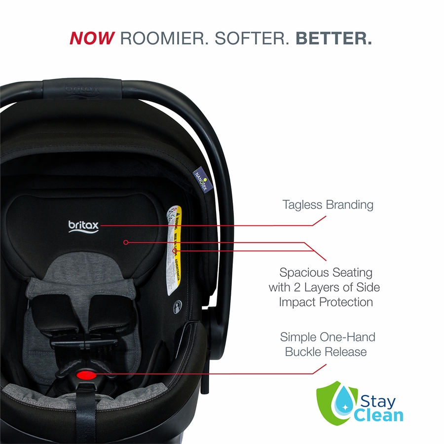 Britax BSafe Gen2 FlexFit Lightweight Infant Car Seat Stainless