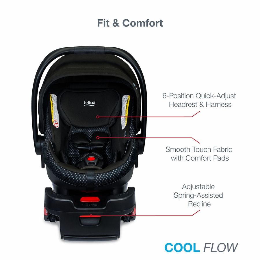 Britax BSafe Gen2 FlexFit Lightweight Infant Car Seat Cool Flow Gray