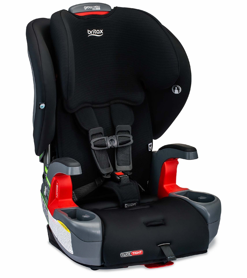 Britax Grow With You ClickTight Harness Booster Car Seat Black Contour