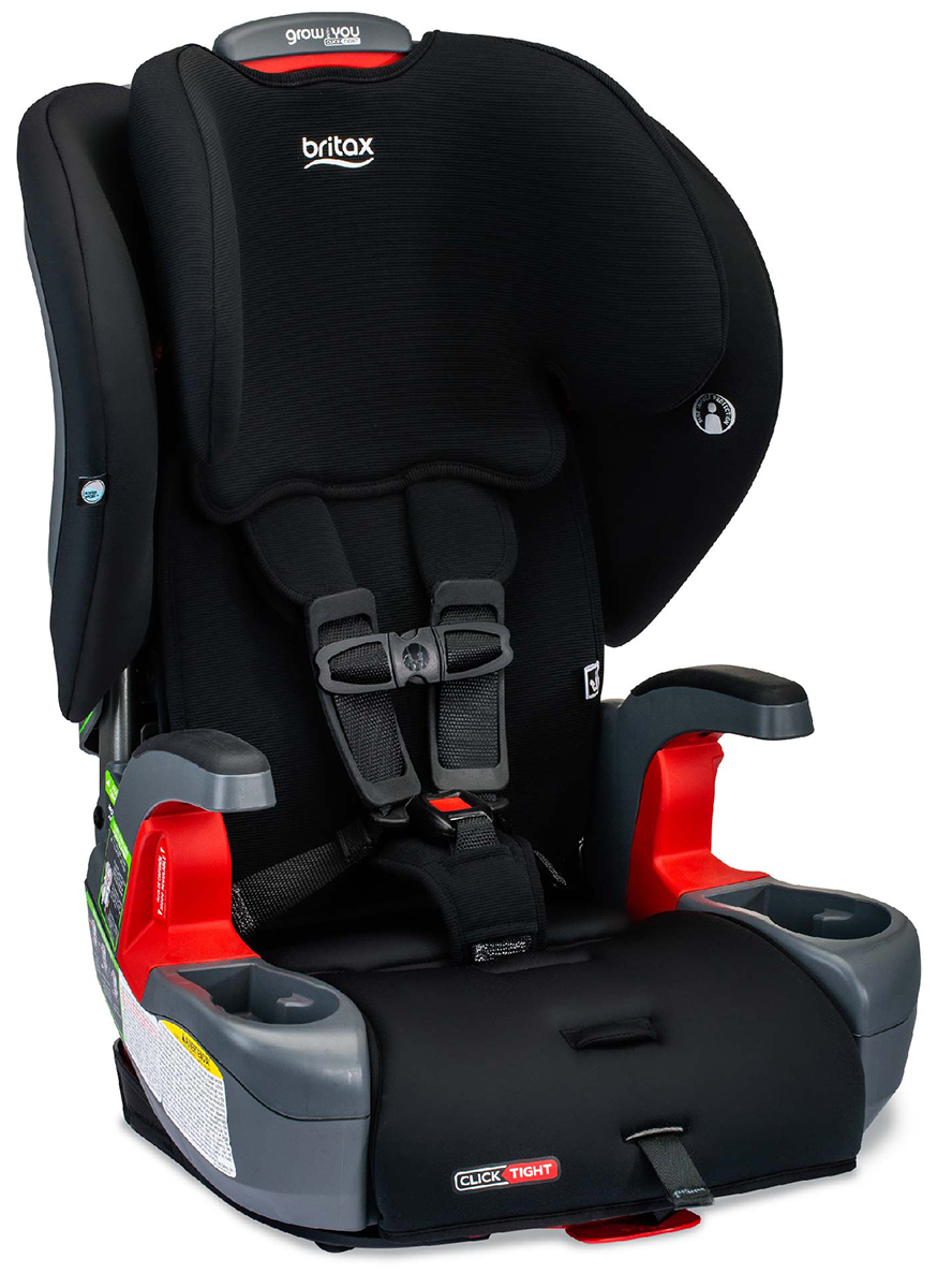 Britax Grow With You ClickTight Harness Booster Car Seat - Black Contour