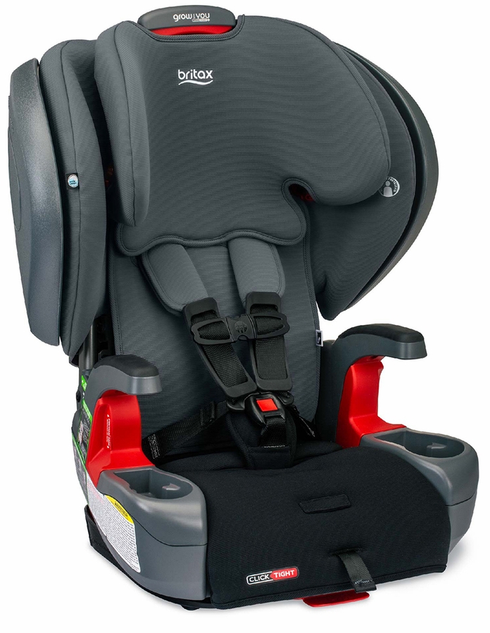 Britax Grow With You ClickTight Plus Harness Booster Car Seat Black Ombre