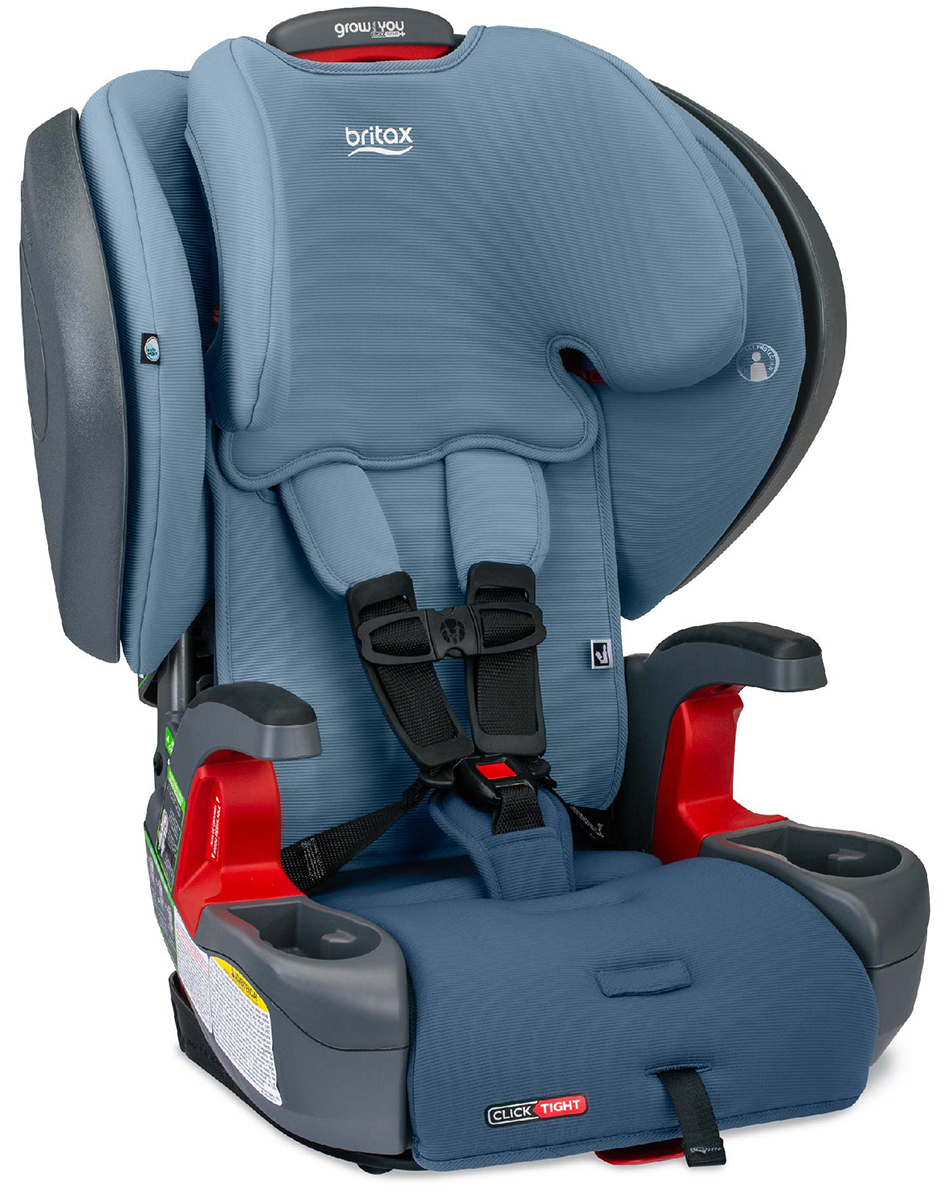 Britax Grow With You ClickTight Plus Harness Booster Car Seat Blue Ombre