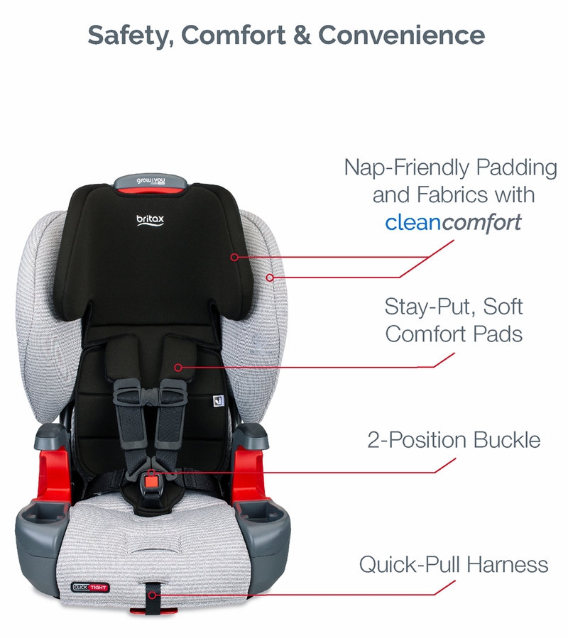 Britax Grow With You Clicktight Harness Booster Car Seat Clean