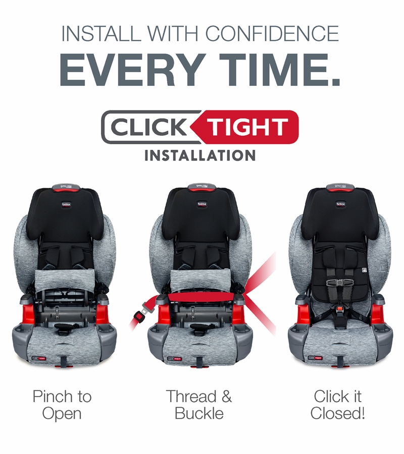 Britax Grow With You Clicktight Harness Booster Car Seat Clean