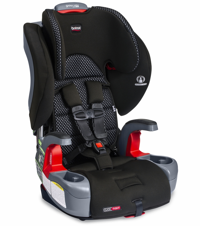 Britax Grow With You Clicktight Harness Booster Car Seat Cool Flow