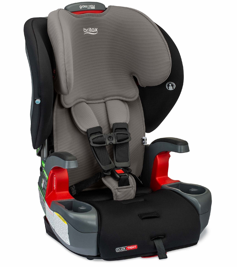 Britax Grow With You ClickTight Harness Booster Car Seat Grey Contour