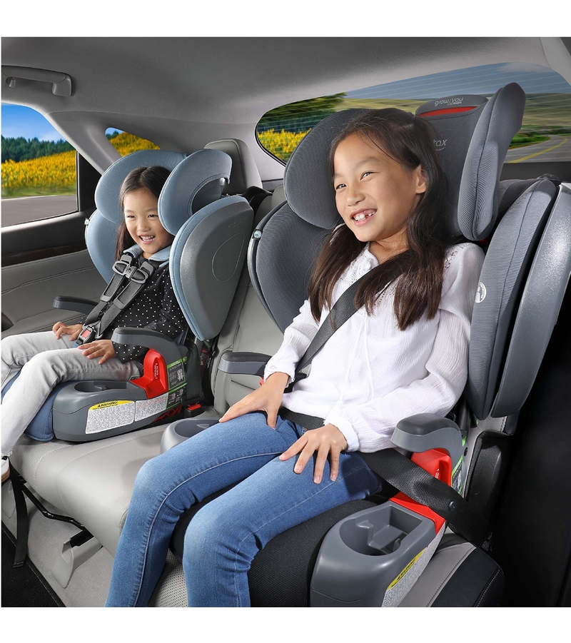 Britax Grow With You ClickTight Harness Booster Car Seat Grey Contour