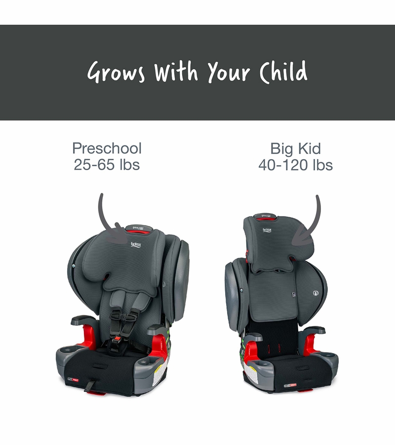 Britax Grow With You ClickTight Plus Harness Booster Car Seat Black Ombre