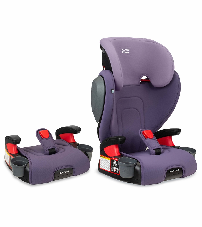 Britax Highpoint 2Stage Belt Positioning Booster Car Seat Purple Ombre