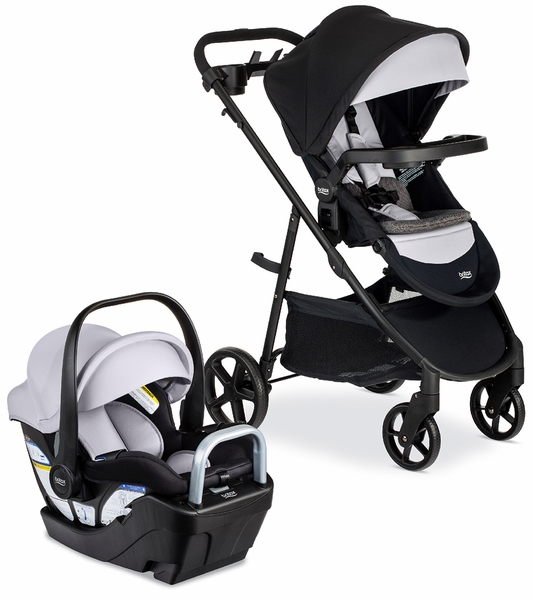 Britax Willow Brook S+ Travel System with Alpine Anti-Rebound Base - Glacier Onyx