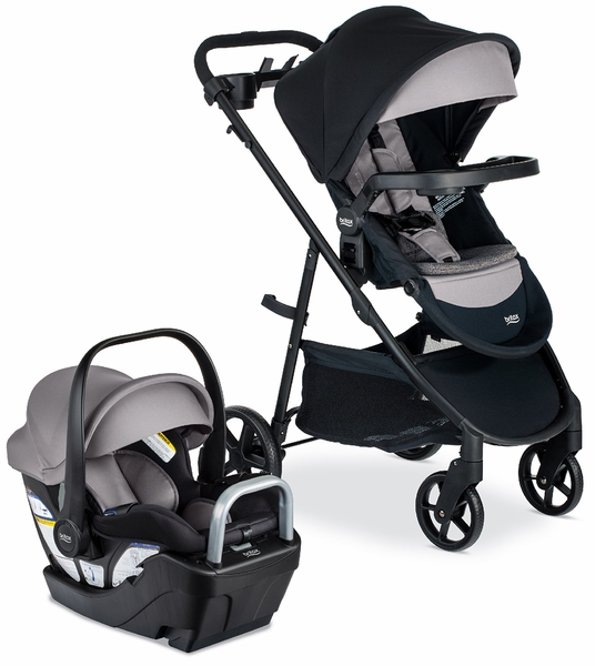 Britax Willow Brook S+ Travel System with Alpine Anti-Rebound Base - Graphite Onyx
