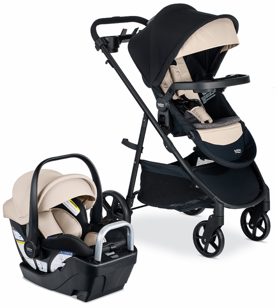 Britax Willow Brook S+ Travel System with Alpine Anti-Rebound Base - Sand Onyx